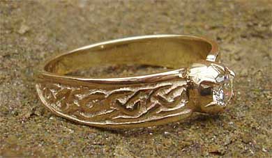 Gold Celtic engagement ring
